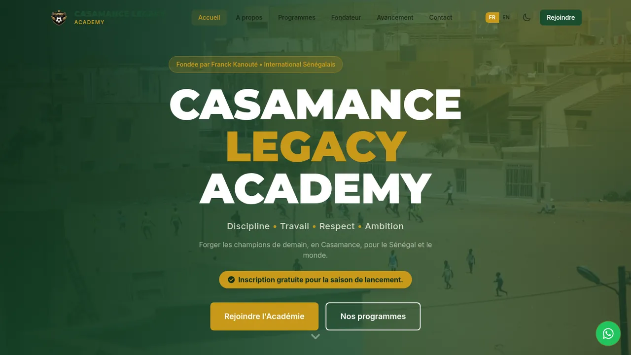 Capture d'écran de Casamance Legacy Academy